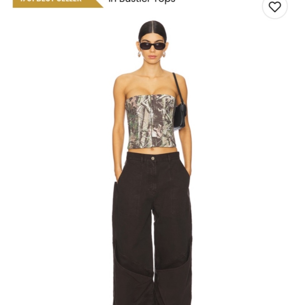 ^SOLD** Danielle Guizio camo corset Top